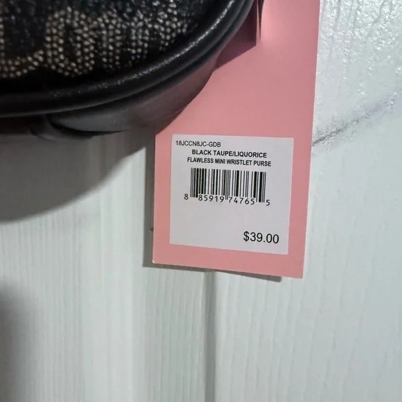 NWT Juicy Couture Flawless Black Mini Wristlet Purse - Picture 3 of 4